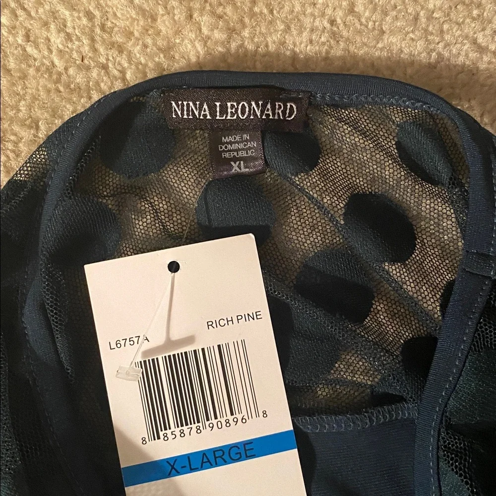 Nina Leonard NWT hi/ low dot dress size XL - Picture 7 of 9
